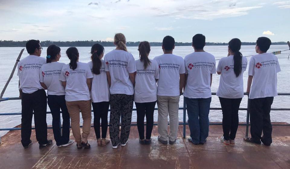 Team on boat